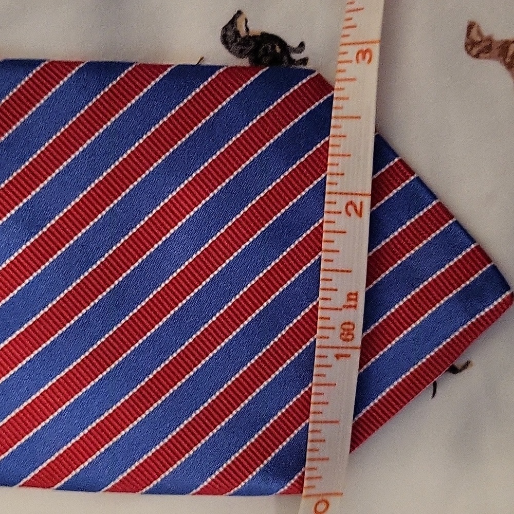Men's Ted Baker Red/Blue Stripes Thin Tie š - Picture 5 of 12